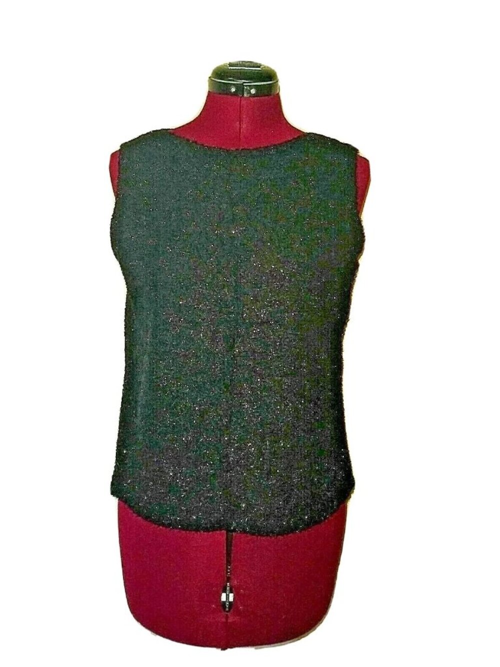 I.N. Studio Petite Top PL Black Shimmer Blouse Women’s Dressy